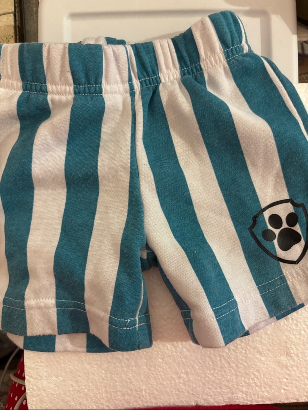 Paw Patrol Striped Shorts with Paw Logo 12 months